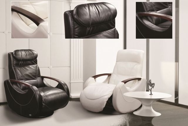 Fornirama 36 Black Zero Gravity Swivel Recliner-2