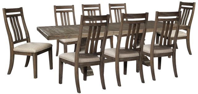 Signature Design by Ashley® Wyndahl 9-Piece Rustic Brown Dining Set-0