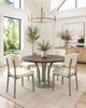 Amisco Customizable Dalia Dining Table with Metal Turnip Base-1