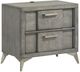 Bernards Aries Gray 2-Drawer Nightstand-0