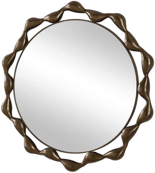 Uttermost® Remolino Warm Bronze Round Mirror-3