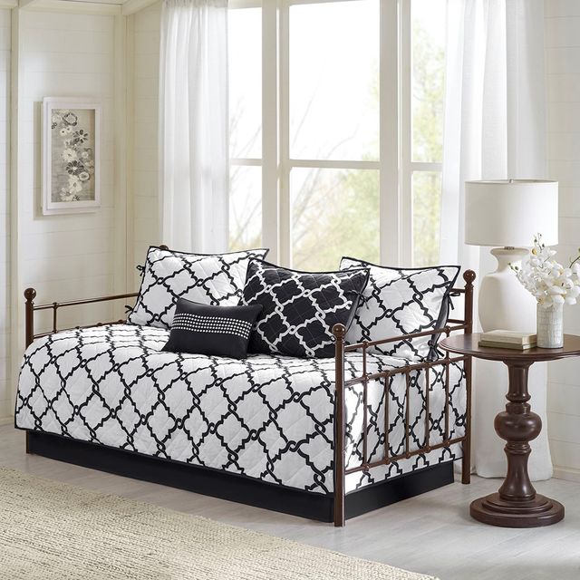Olliix by Madison Park 6 Piece Black Merritt Reversible Daybed Set-1