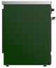 Ilve® Majestic III 30" Emerald Green Pro Style Induction Range with Solid Door and Burnished Trim-3