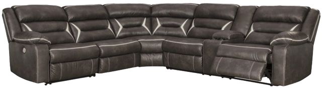 Signature Design by Ashley® Kincord 4-Piece Midnight Curved Power Reclining Sectional -1