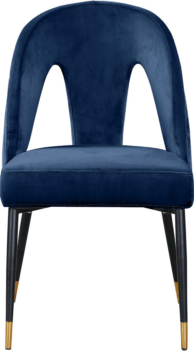 Meridian Furniture Akoya Navy Velvet Dining Chair-1