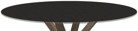 Amisco Customizable Asterisk Glass Top Round Counter-Height Table with Starburst Stand-1