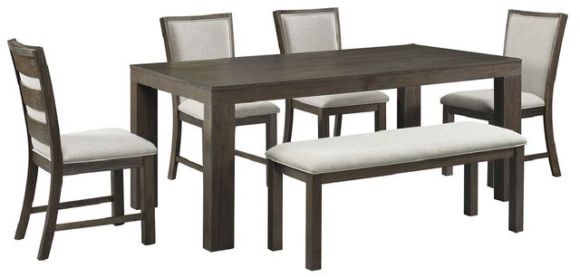 Elements International Grady 6-Piece Brown Dining Set-0
