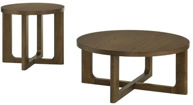 Coaster® Kessler 2-Piece Brown Coffee Table Set-0