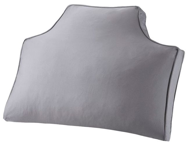 Olliix by Intelligent Design Oversized Headboard Grey Cotton Canvas Pillow-0