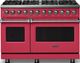 Viking® 5 Series 48" Valentine Pro Style Dual Fuel (NG) Range with Polished Chrome Trim-0