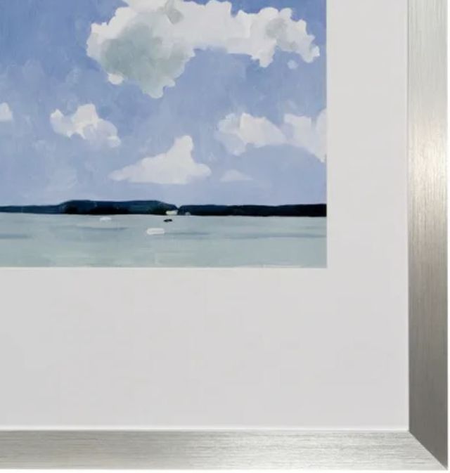 Stylecraft Light Blue/Light Gray/White Framed Print-1