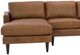 Best® Home Furnishings Customizable Trafton 5-Piece Leather Right-Arm Facing Sectional and Chaise with Espresso Legs-1
