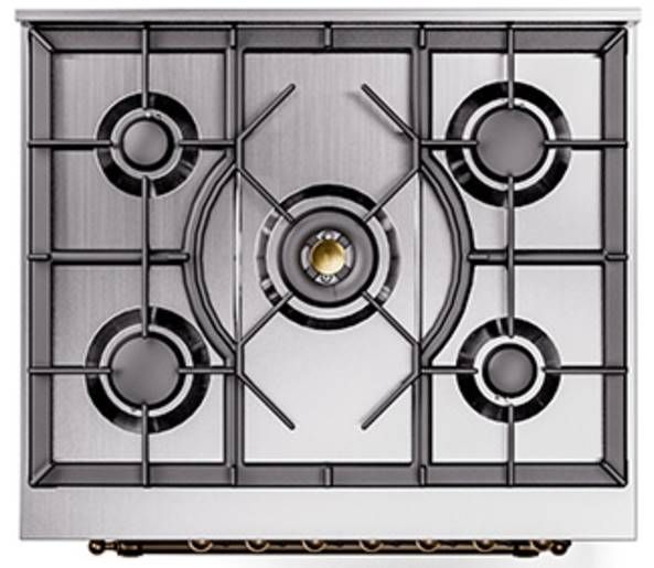 Ilve® Nostalgie II Noblesse 30" Antique White Pro Style Dual Fuel Range-3