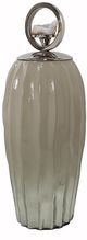 A & B Home Celine Silver/White Lidded Jar -4