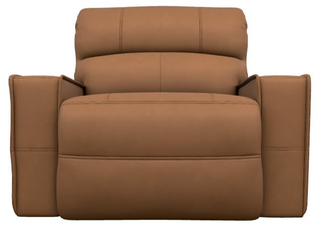 La-Z-Boy® Maddox Camel Leather Power Reclining Chair and a Half with Headrest-1