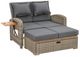 Furniture of America® Bahia Tobago Brown/Dark Gray Fabric/Teak Outdoor Chaise-0
