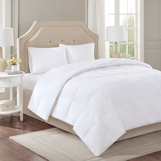 Olliix True North by Sleep Philosophy White King Level 2 Cotton Sateen White Down Comforter-1