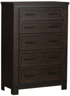 Liberty Furniture Thornwood Hills 5-Piece Rock Beaten Gray Queen Two-Sided Storage Bedroom Set-3