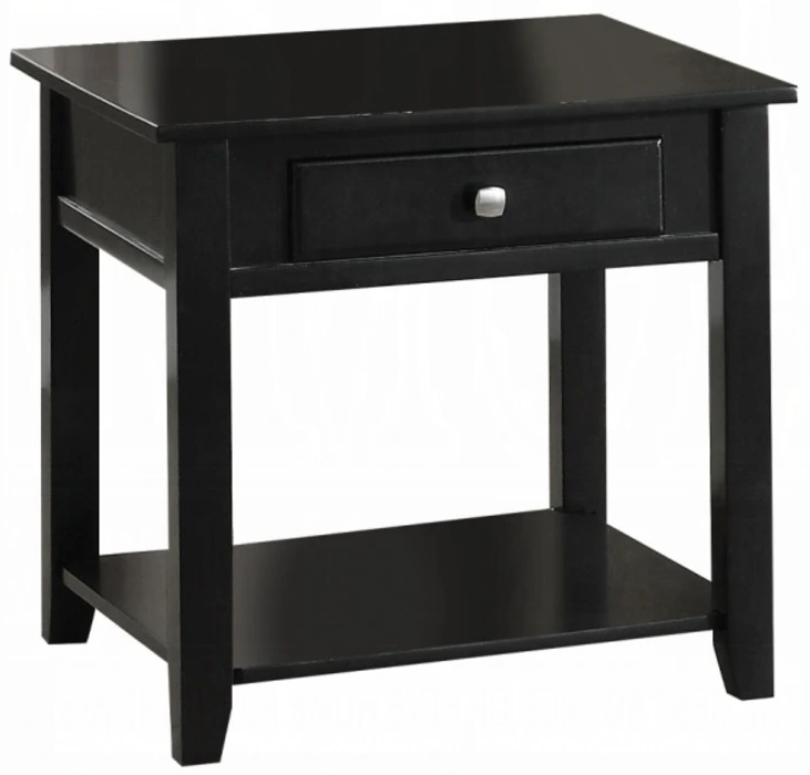 アクメACME Furniture TABLE / BLACK ACME Furniture Malachi Black End Table | My Family Furniture