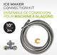 Comerco 10' / 3 m Ice Maker Connection Kit - Braided Stainless Steel, Lead Free-1