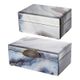 A & B Home 2-Piece Gray Jewelry Box Set-0