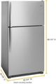 Whirlpool® 33" 20.5 Cu. Ft. Monochromatic Stainless Steel Top Freezer Refrigerator-2