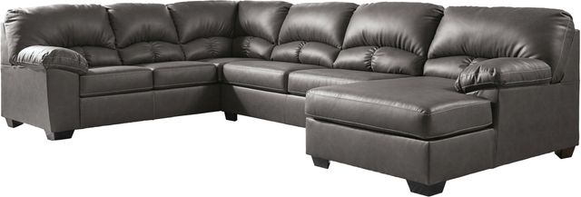 Benchcraft® Aberton 3-Piece Gray Right-Arm Facing Sofa Sectional and Chaise-0