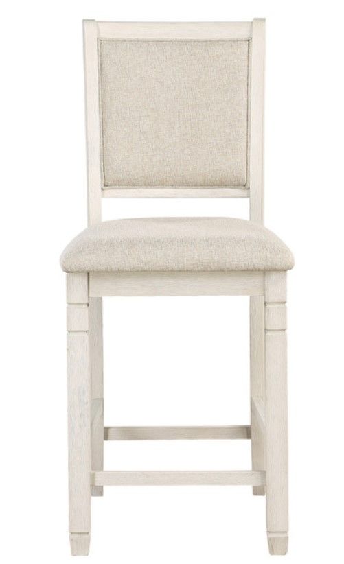 Homelegance® Asher Antique White/Beige Counter Height Chair-2