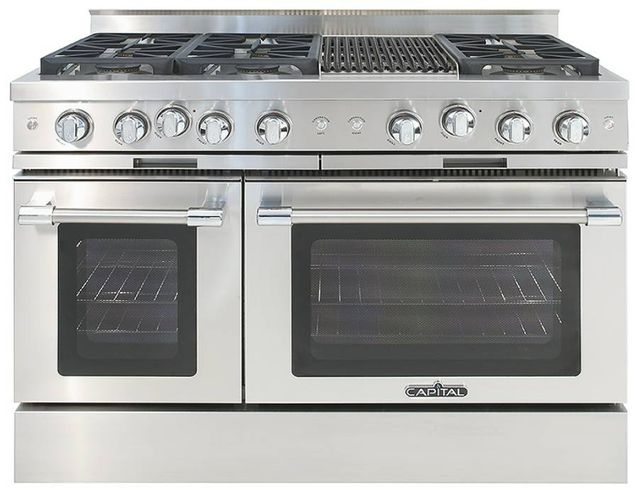 Capital Cooking™ Classic Chef 48" Stainless Steel Sealed Burner Pro Style Gas Range with Grill-0