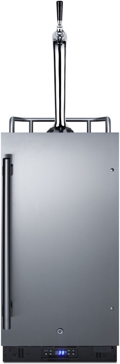 Summit® 15" 2.9 Cu. Ft. Stainless Steel Beer Cooler/Kegerator with Gooseneck Tap-0