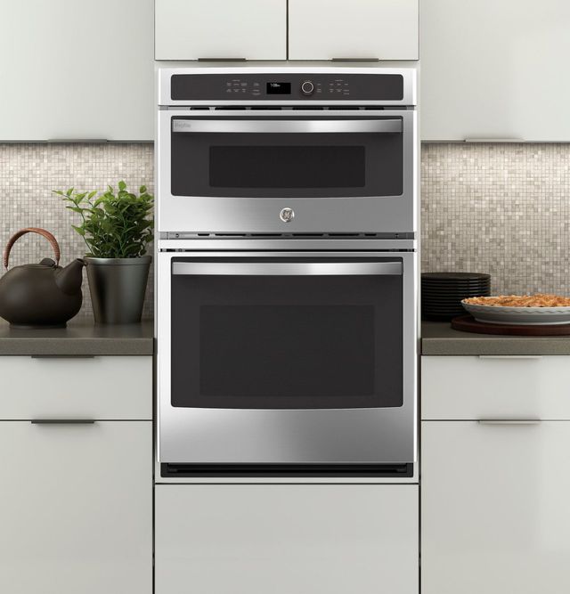 GE Profile™ 27" Stainless Steel Oven/Microwave Combo Electric Wall Oven-4