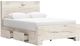 Benchcraft® Lawroy Light Natural Queen Panel Bed with 4-Drawer Storage-2