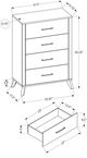 Monarch Specialties Inc. Light Oak/Rustic Oak Chest-2