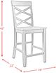 Elements International Renegade Walnut Counter Side Chair-5