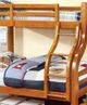 Furniture of America® Solpine Oak Twin/Full Bunk Bed-1