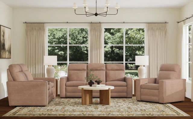 Flexsteel® Dutch Desert Tan Power Reclining Sofa with Console-2