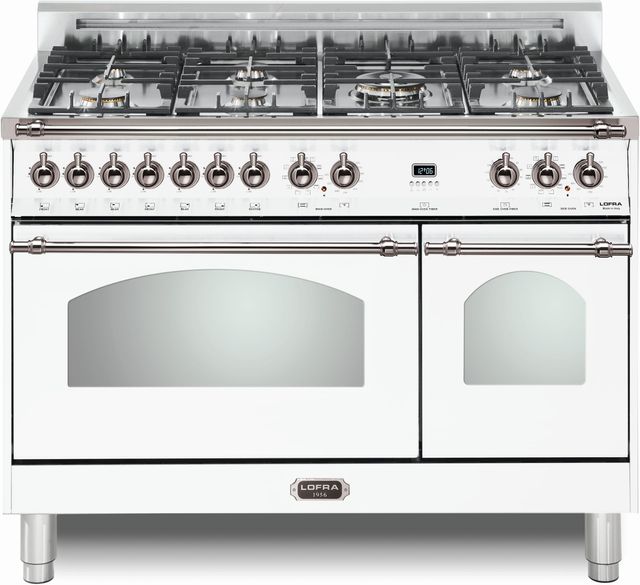 LOFRA® Dolcevita 48" White Pro Style Dual Fuel Range-0