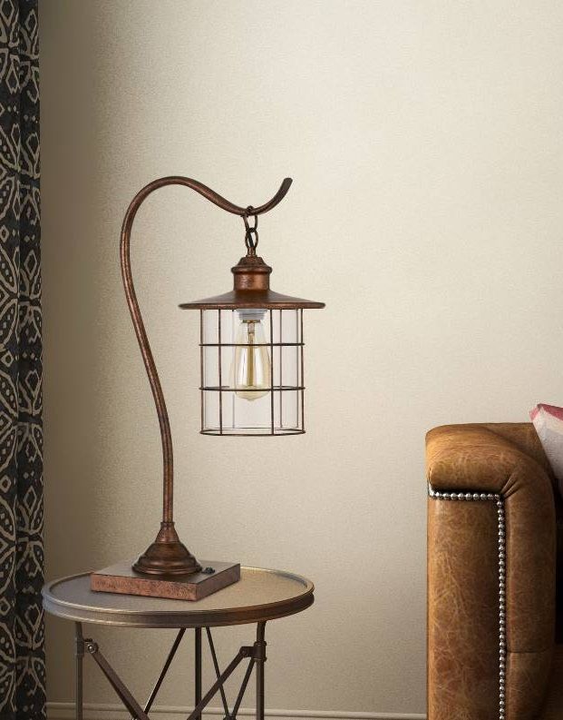 Cal® Lighting & Accessories Silverton Rust Desk Lamp-2