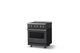 Viking® 5 Series 30" Cast Black Pro Style Induction Range with Polished Chrome Trim-2