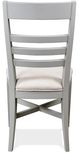 Riverside Furniture Osborne Gray/Gray Skies Upholstered Ladderback Dining Side Chair-3