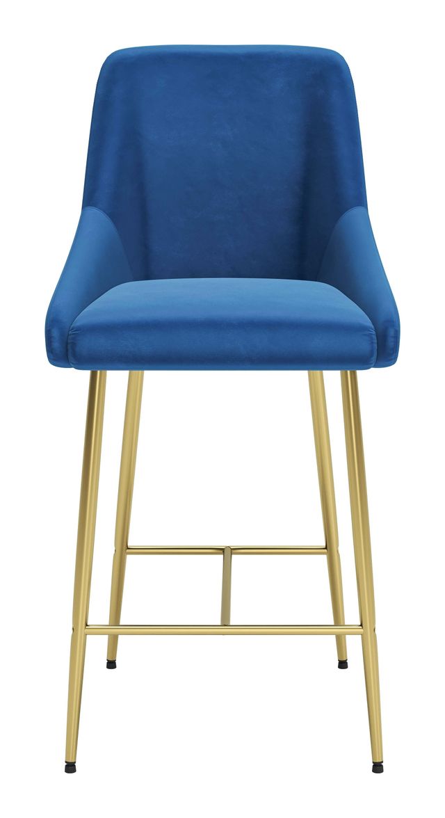 Zuo® Modern Madelaine Navy Counter Chair-0