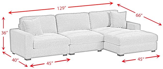 Elements International Arizona 3-Piece Steno Beige Right-Arm Facing Sectional and Chaise-2