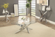 Furniture of America® Laila Glass Top Coffee Table with Chrome Cross Legs-1