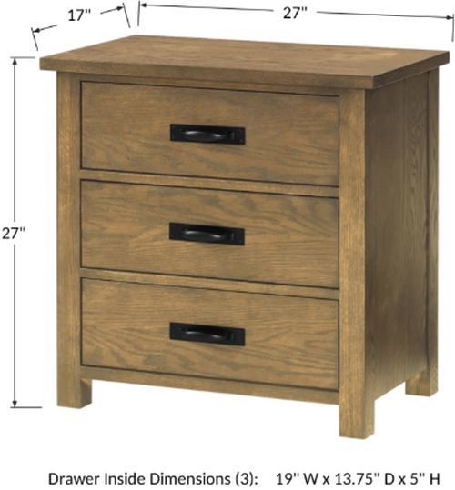 Winners Only® Cumberland Medium Brown Nightstand-3