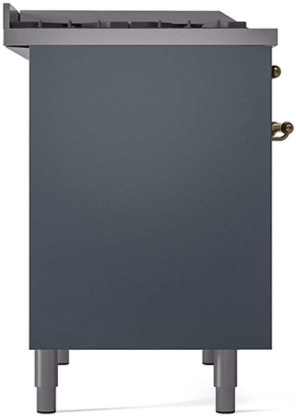 Ilve® Nostalgie II Series 40" Blue Grey Pro Style Dual Fuel Range-3