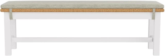 Riverside Furniture Rosalie Brown/Gray/White Caps 50" Dining Bench-1