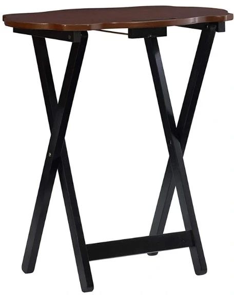 Powell® Seraphina 5-Piece Hazelnut Tray Table with Black Base Set-2