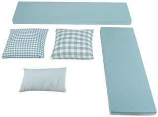 Linon Norah 5-Piece Seafoam Nook Cushion and Pillow Set