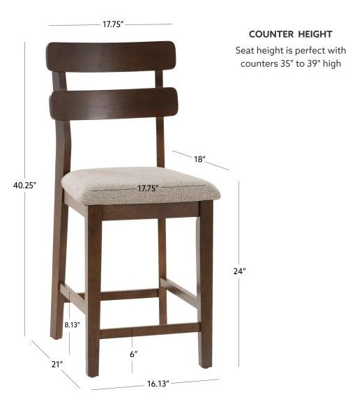 Powell® Daly Brown/Sand Counter Stool-2