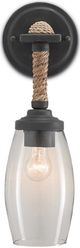 Currey & Company Hightider French Black/Natural Wall Sconce-1